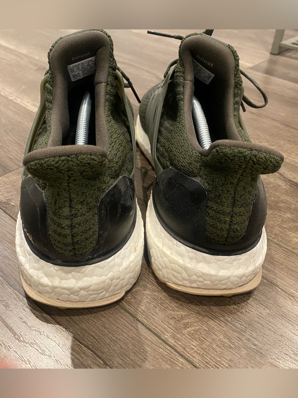 Adidas Ultra Boost Forest Green Running Shoes - Picture 4 of 6